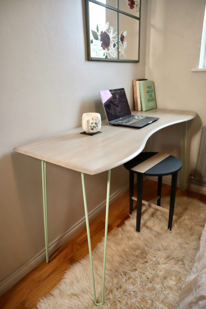 Diy desk with hairpin legs