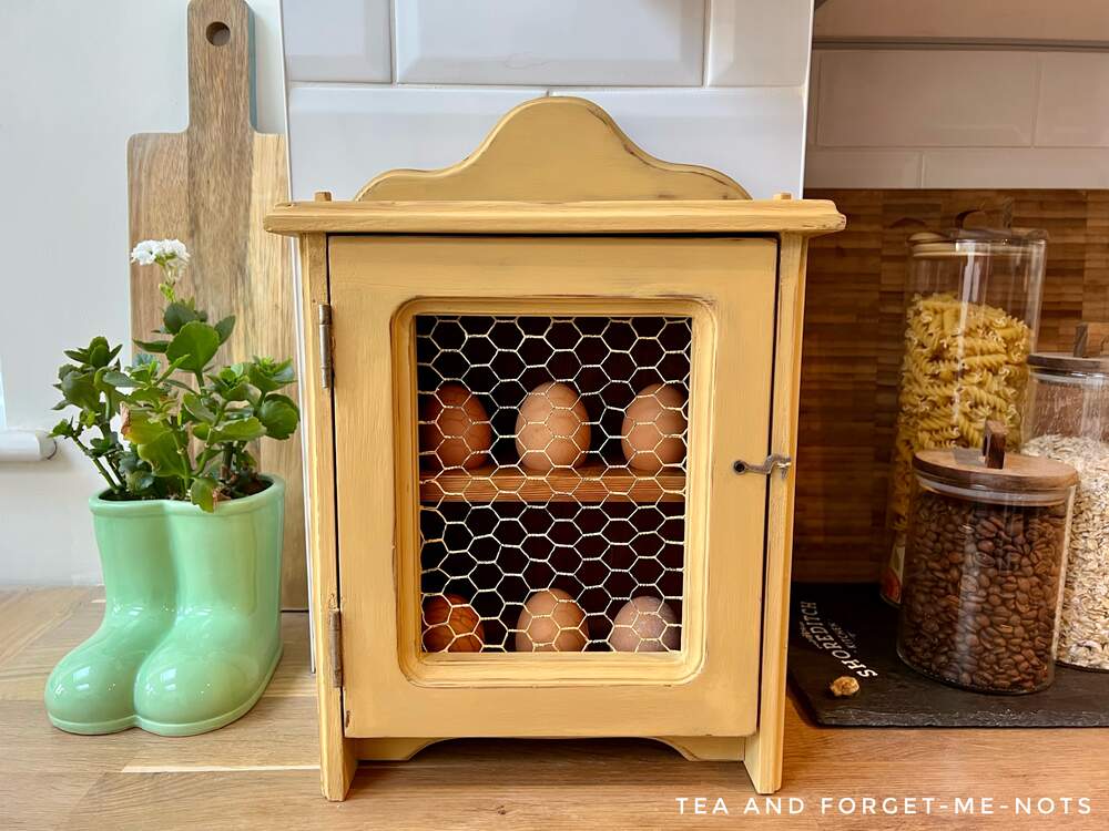 Egg house painted yellow clay paint