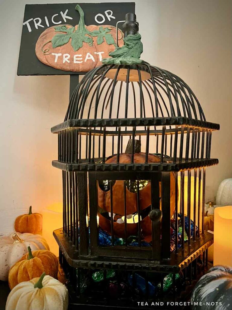 Halloween decor with pumpkin mold