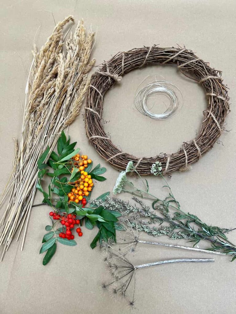 flower wreath diy supplies