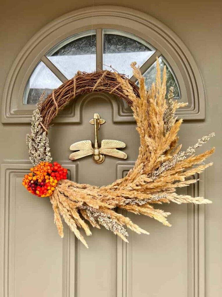 flower wreath diy for autumn home decor