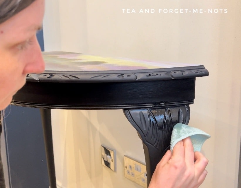 How To Paint a Table - DIY Black Painted Furniture – Tea and