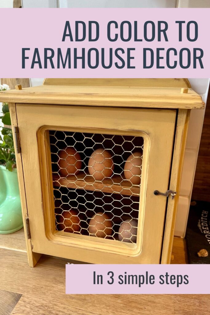 add color to farmhouse decor