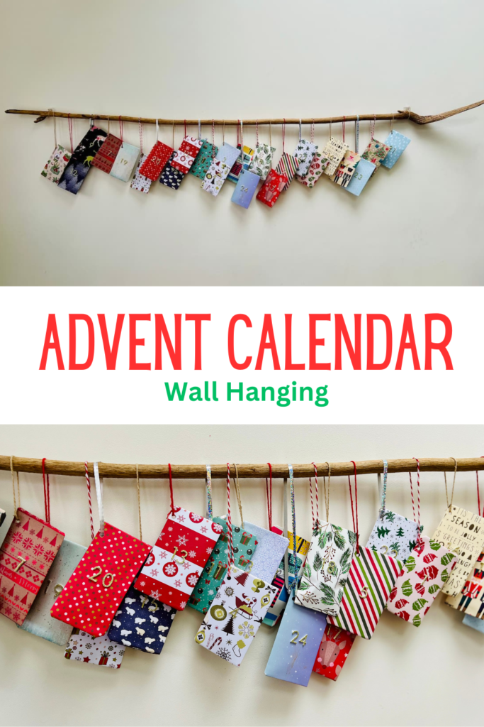christmas advent calendar diy wall hanging