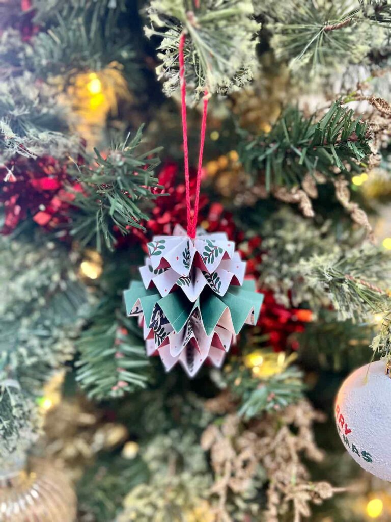 christmas paper ornament