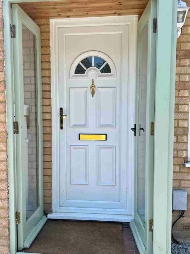 Upvc front door before painting