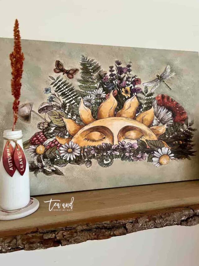 how to decoupage on canvas finished wall decor
