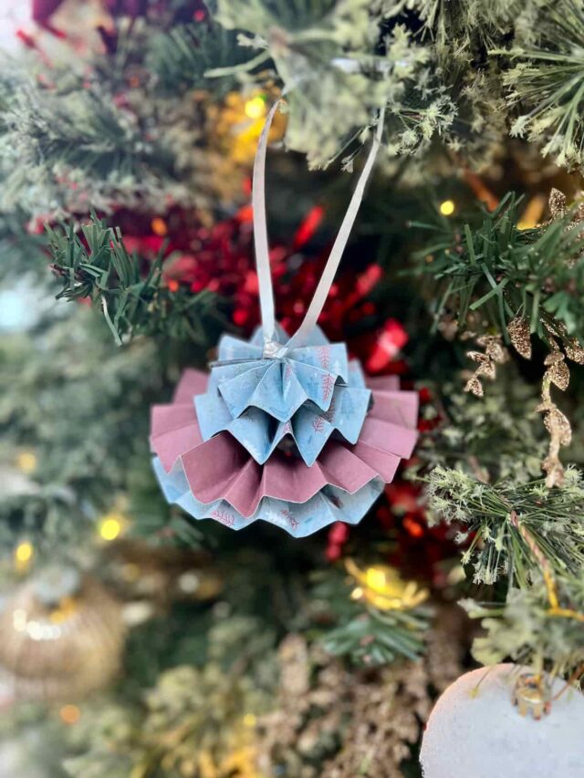 scrapbook paper ornament