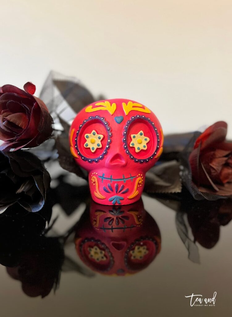 day of the dead skull with paint