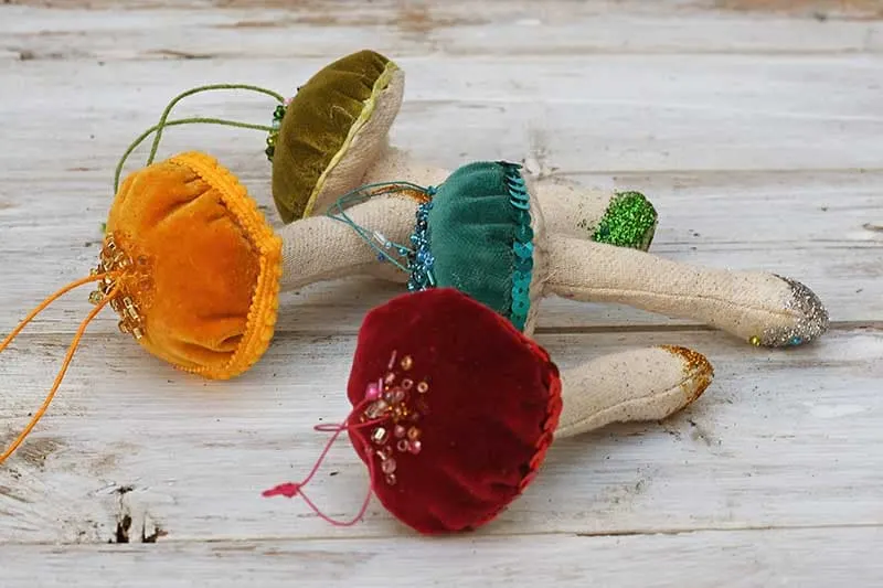 decorated-fabric-mushroom-ornament