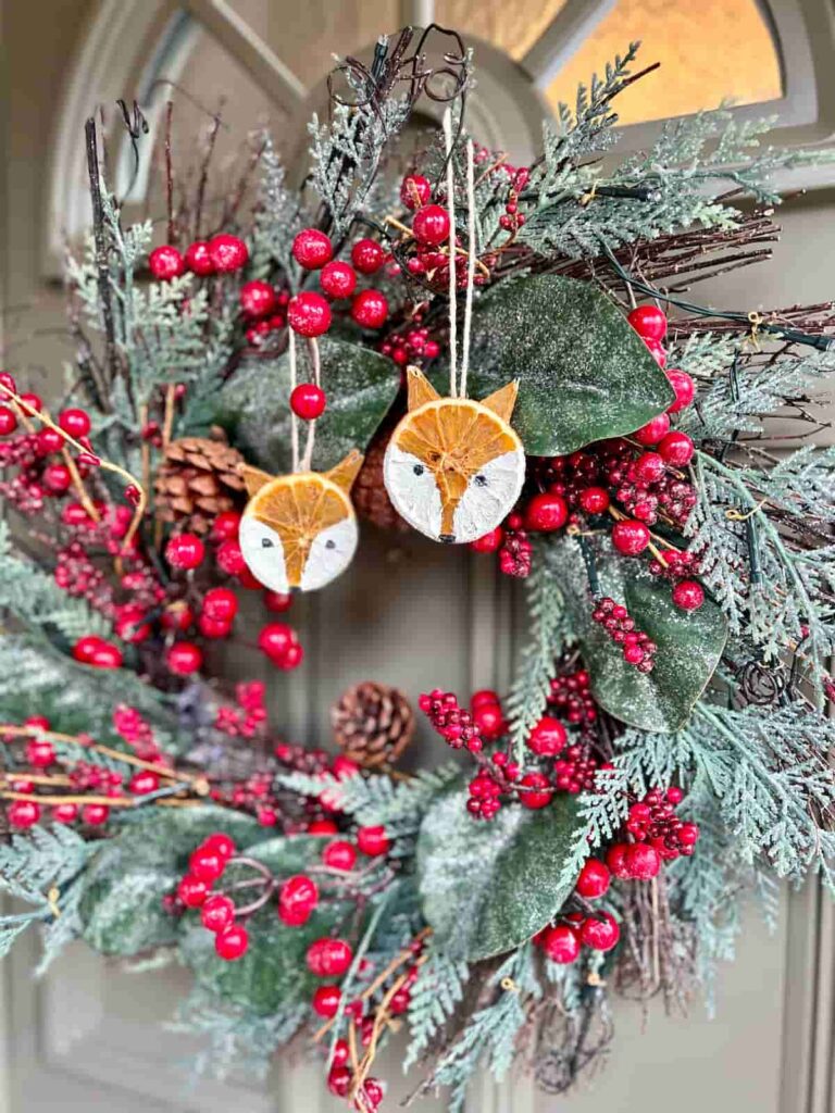 fox orange slice decoration