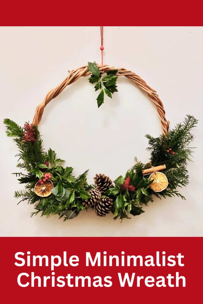 minimalist christmas wreath pin
