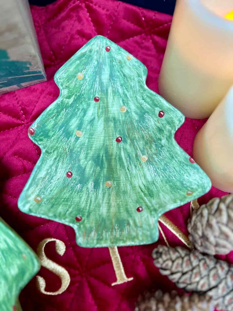 small painted ceramic christmas tree