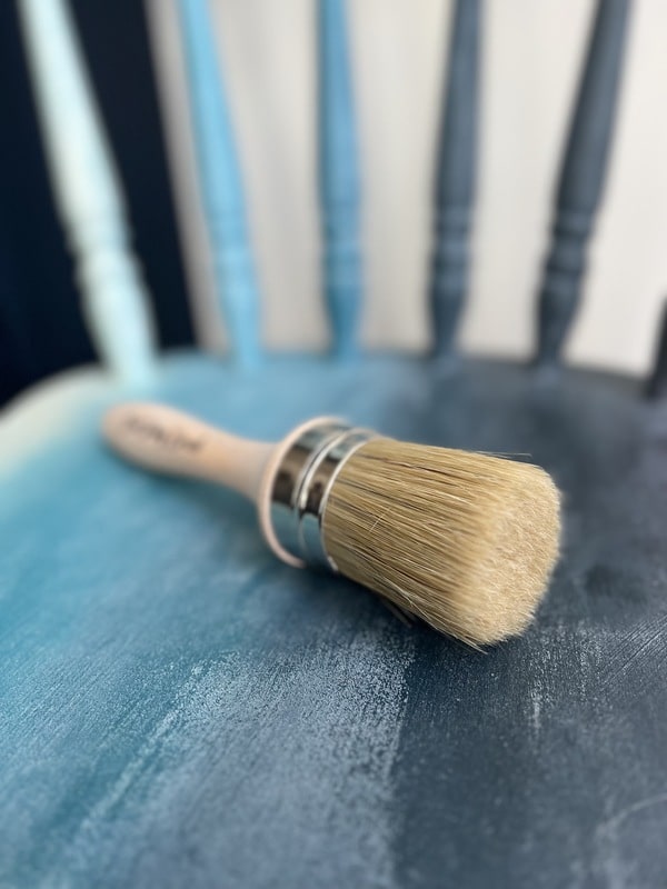 Chalk Wax Paint Brush 3 pcs, Large Wax Brushes for Chalk Paint, Chalk Paint  Brushes for Furniture, Acrylic Paint/Milk Paint, Natural Bristles,Blue