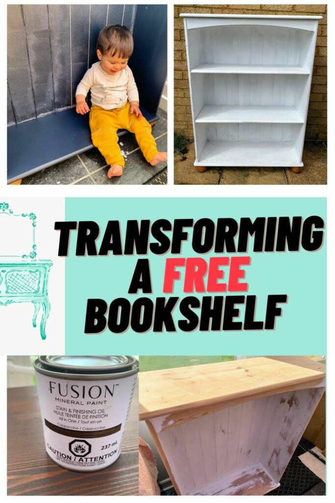 Pinterest pin free bookshelf makeover