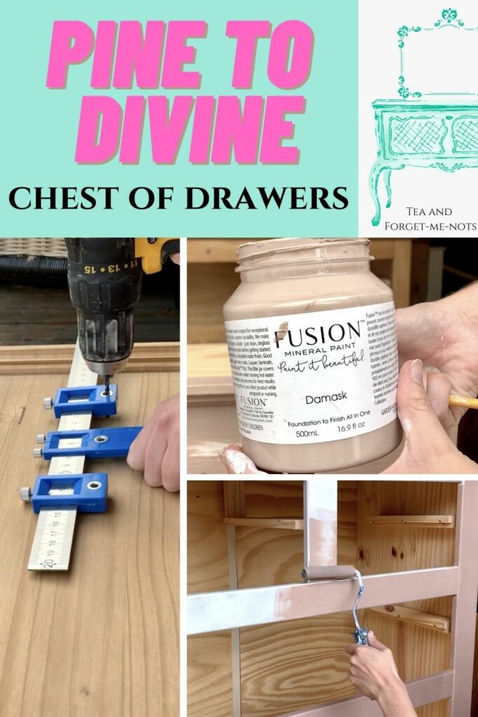 Pinterest pin pink chest of drawers