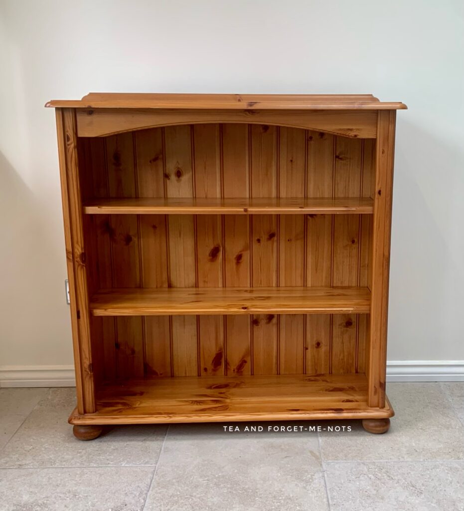 plain bookcase before painting