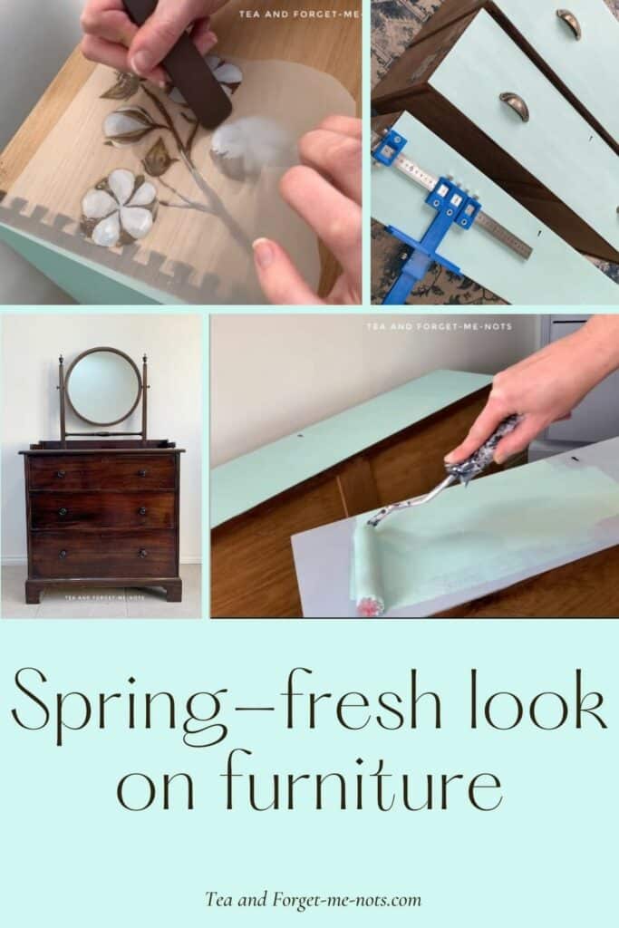 PInterest pin before and after furniture makeover