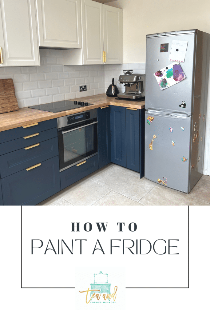 how to successfully paint a fridge Pinterest pin