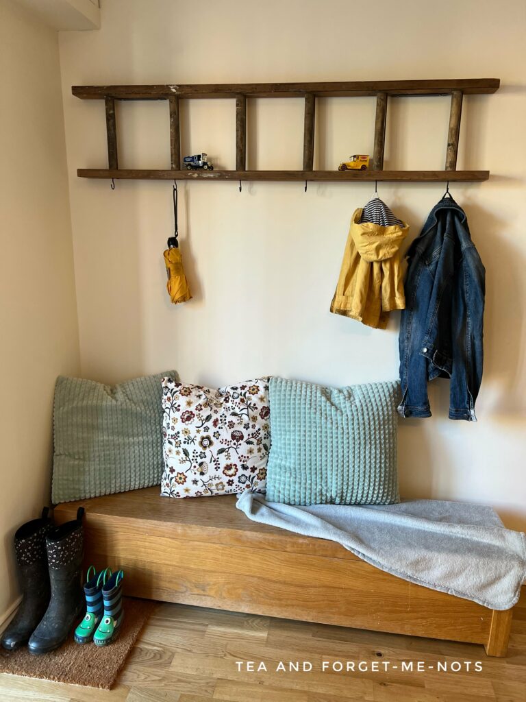 Coat rack with shelf diy finished