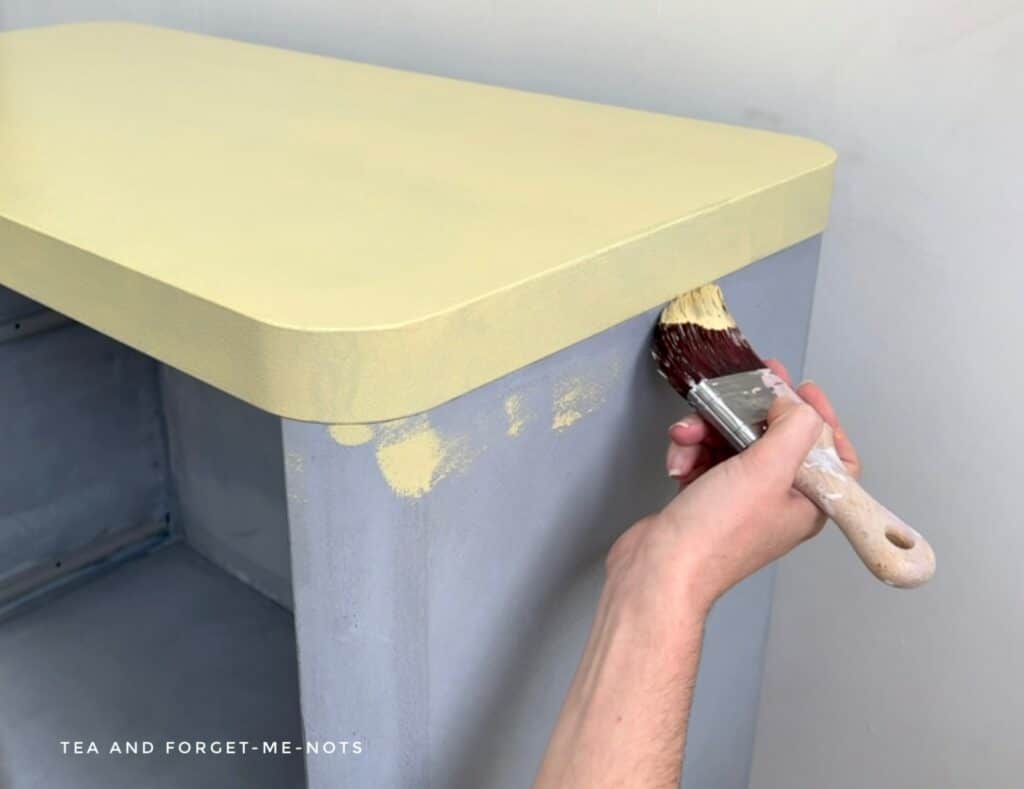 How to paint IKEA dresser - Painting the drawer base