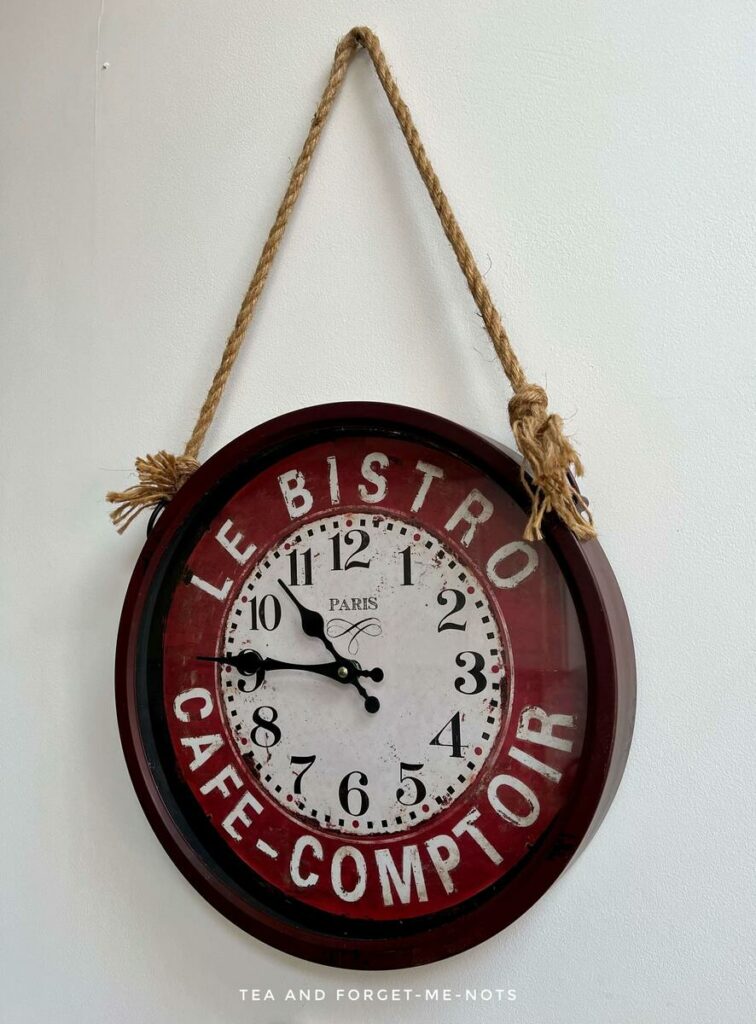 Original clock before decoupage makeover