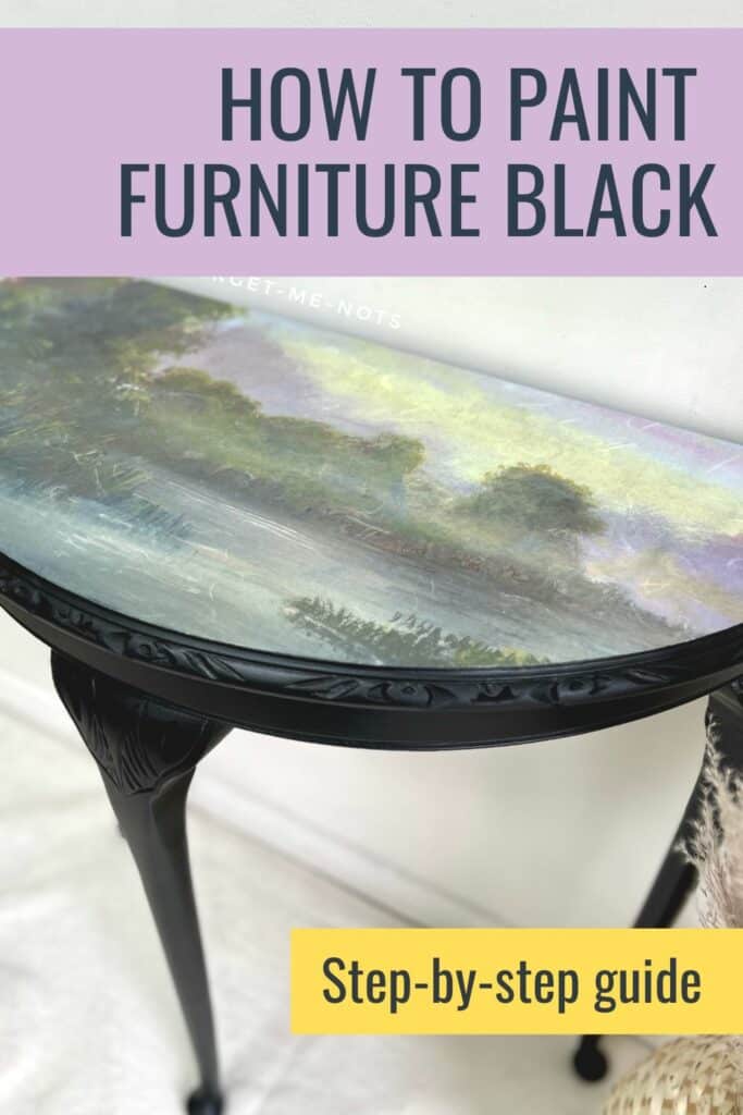 diy black painted furniture pin