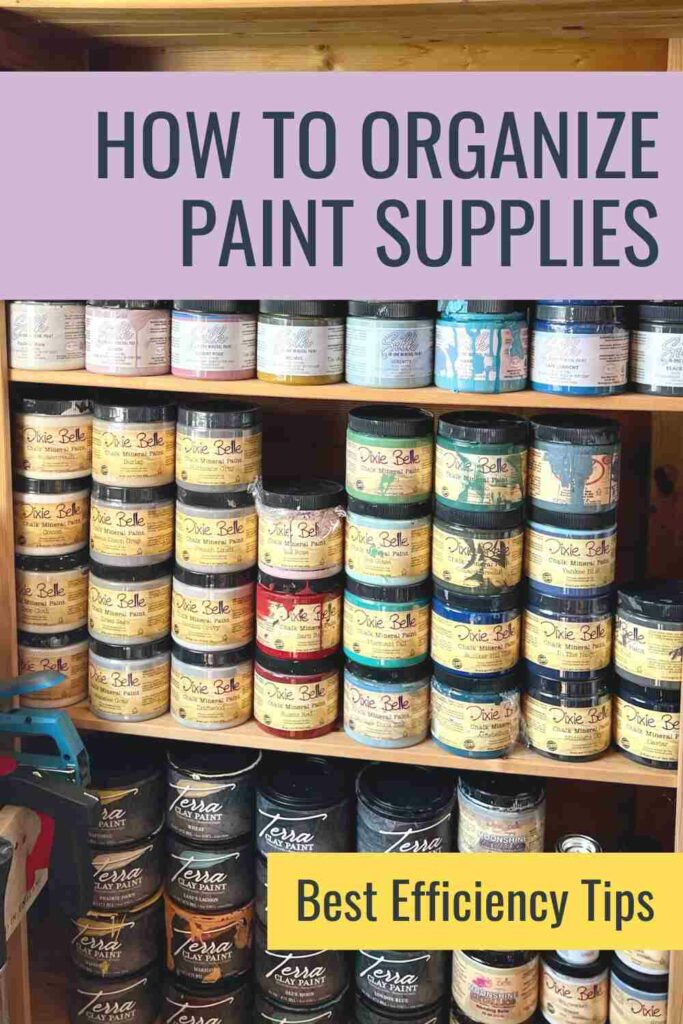 how to organize paint supplies pin