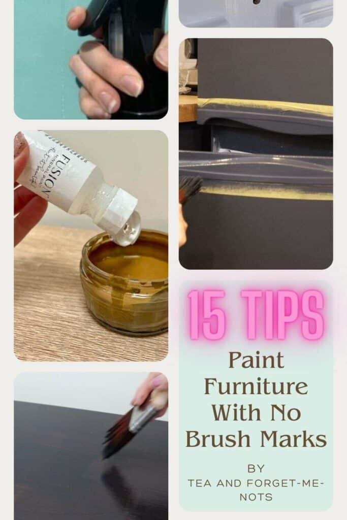 how to paint furniture without brush marks