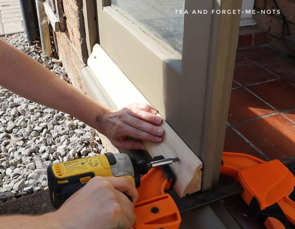 Replacing rotten wood on porch door