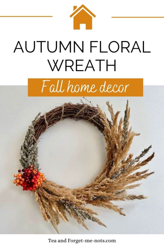 fall flower wreath diy pin