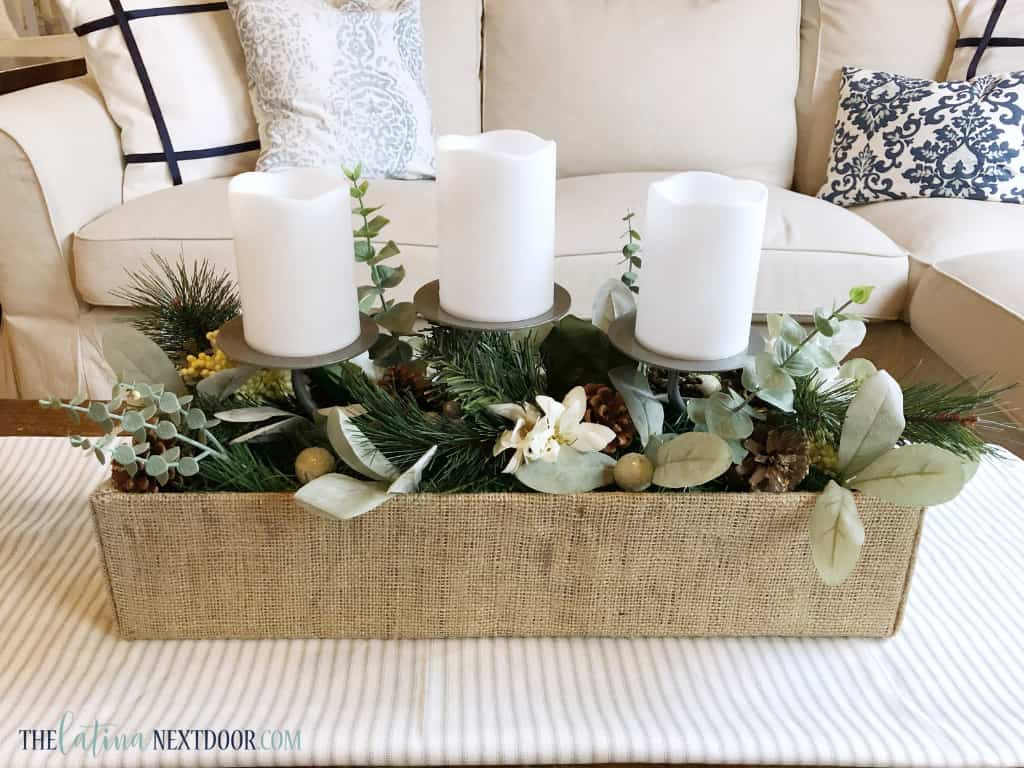 Thrifted Christmas Centerpiece