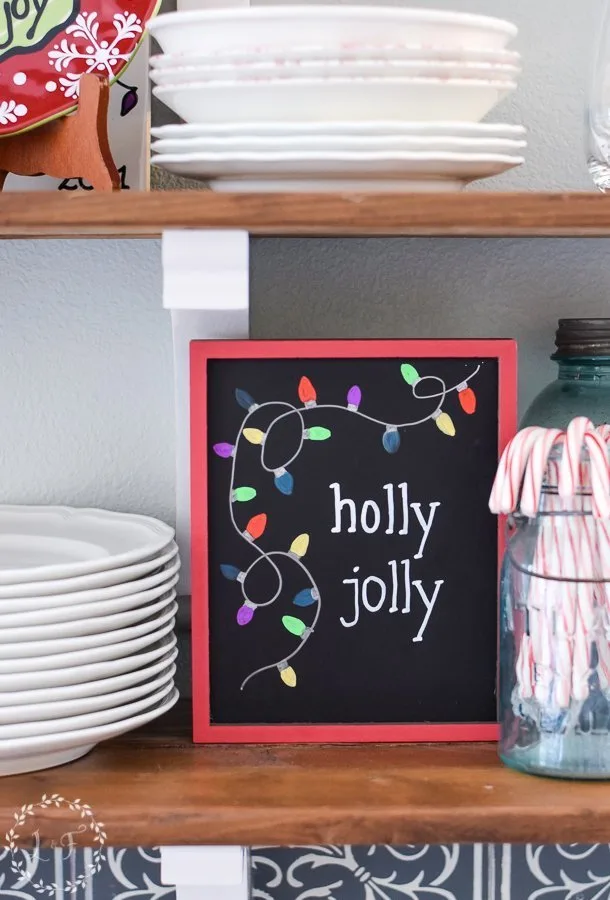 christmas chalkboard sign