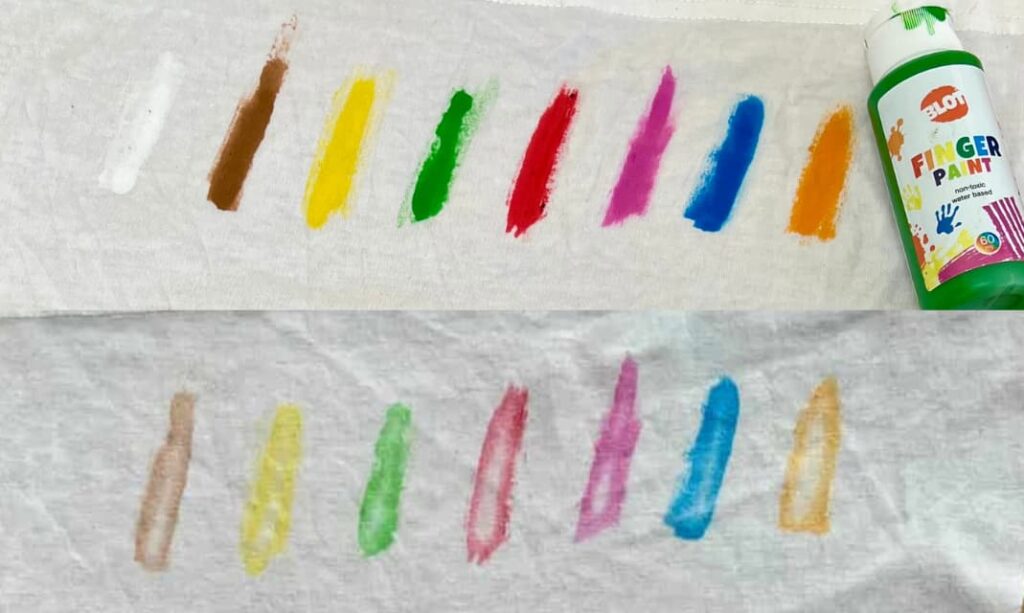 blot paints washable test