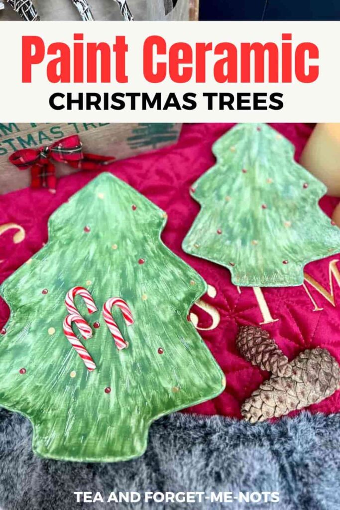how to paint a ceramic christmas tree pin