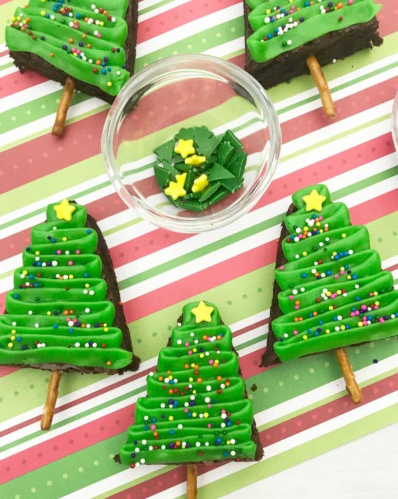 christmas tree brownies