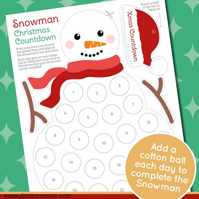 cotton-ball-snowman-craft