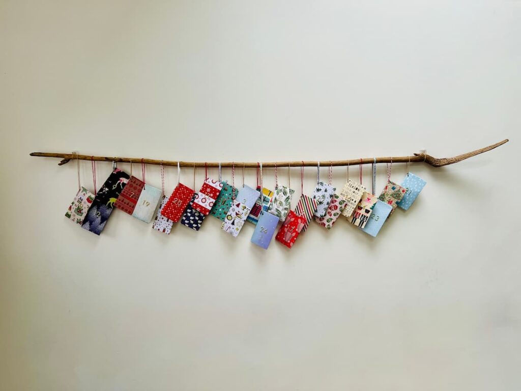 diy Advent calendar for wall