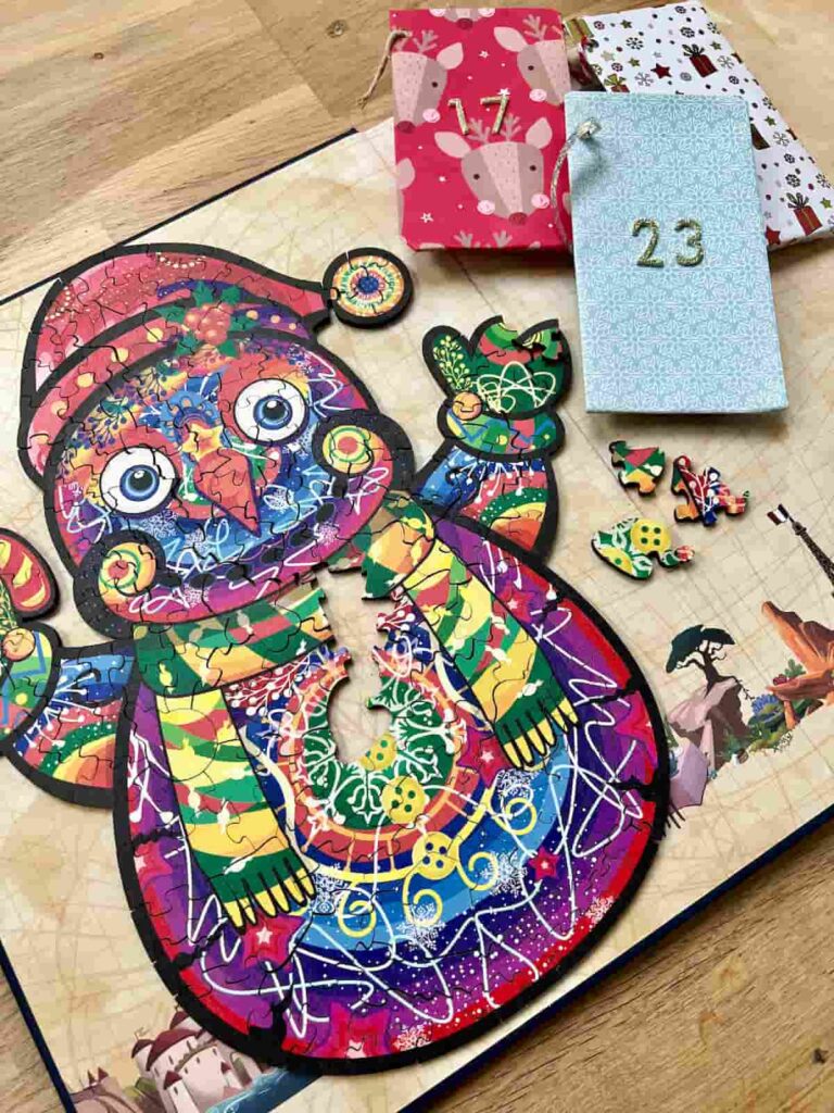 jigsaw as gift for diy advent calendar