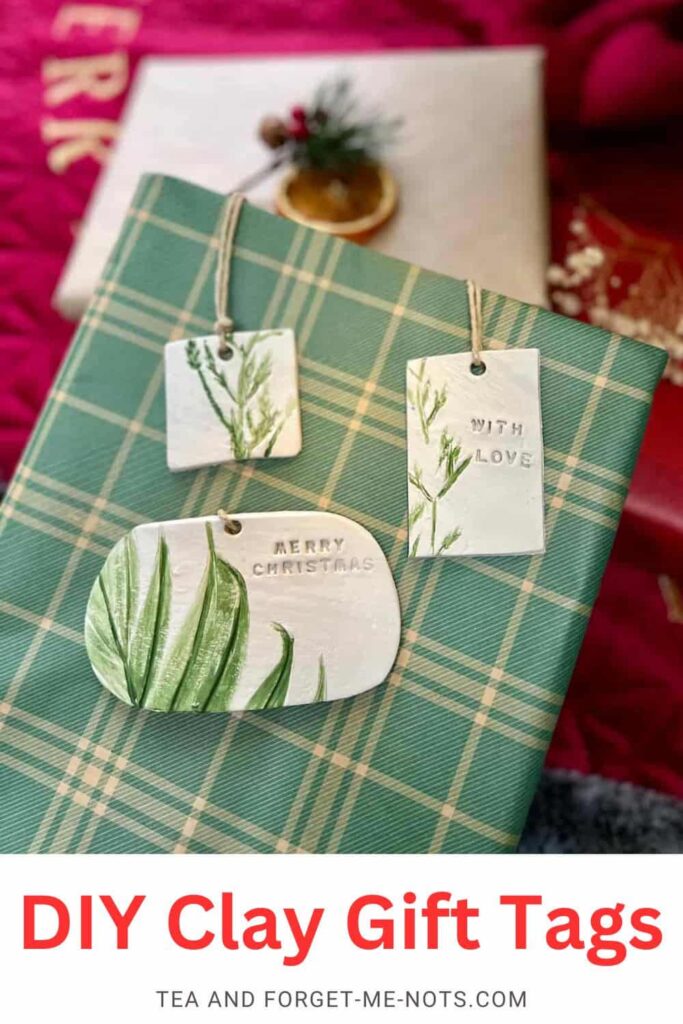 air dry clay gift tags pin