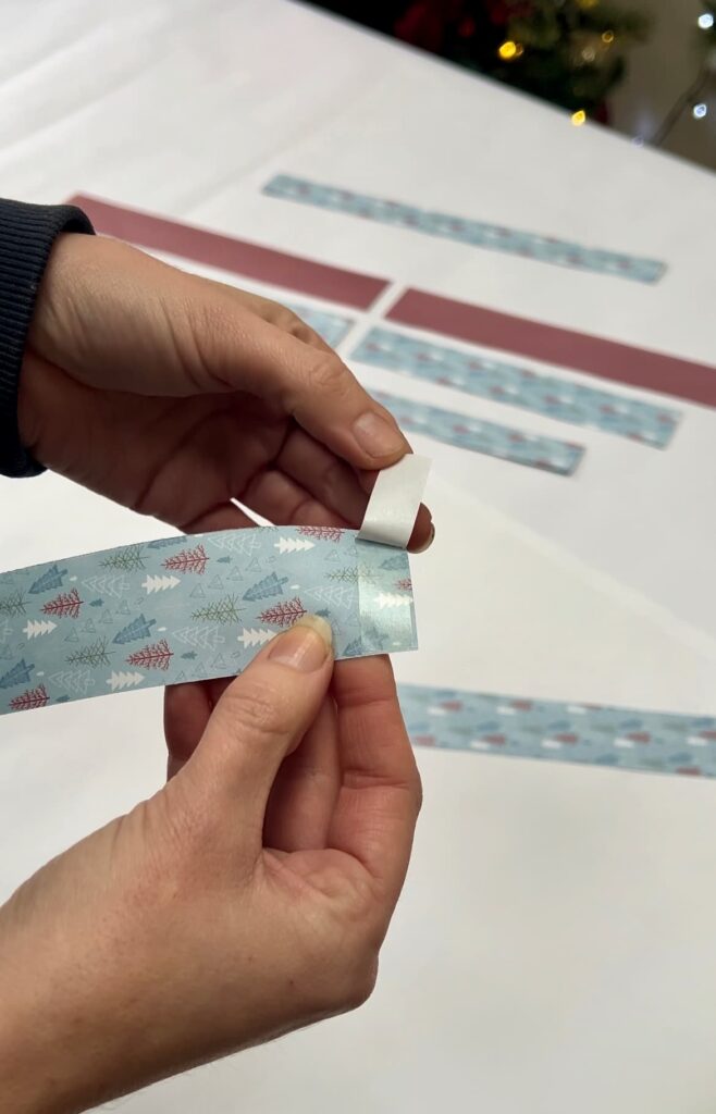 attach paper together with double-sided tape