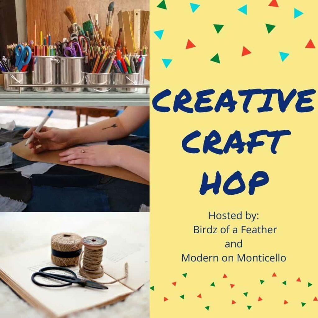 creative craft hop poster showing crafts.