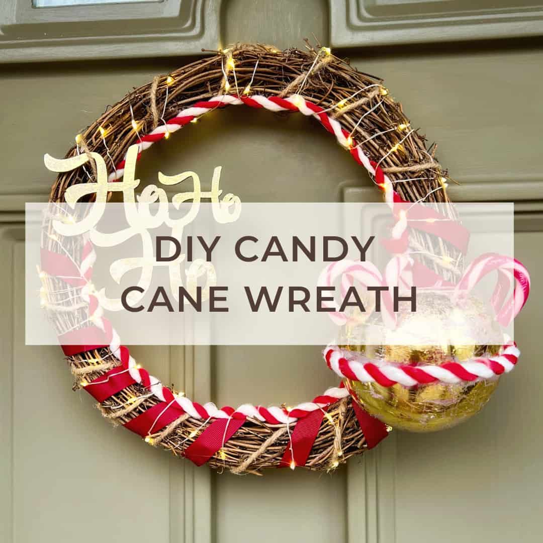diy candy cane wreath post