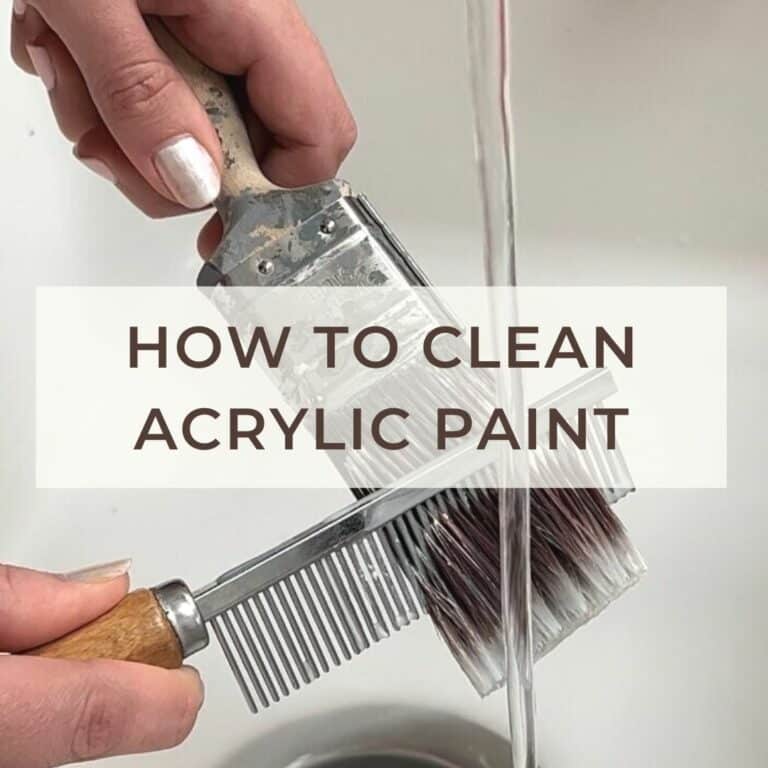 how to clean acrylic paint