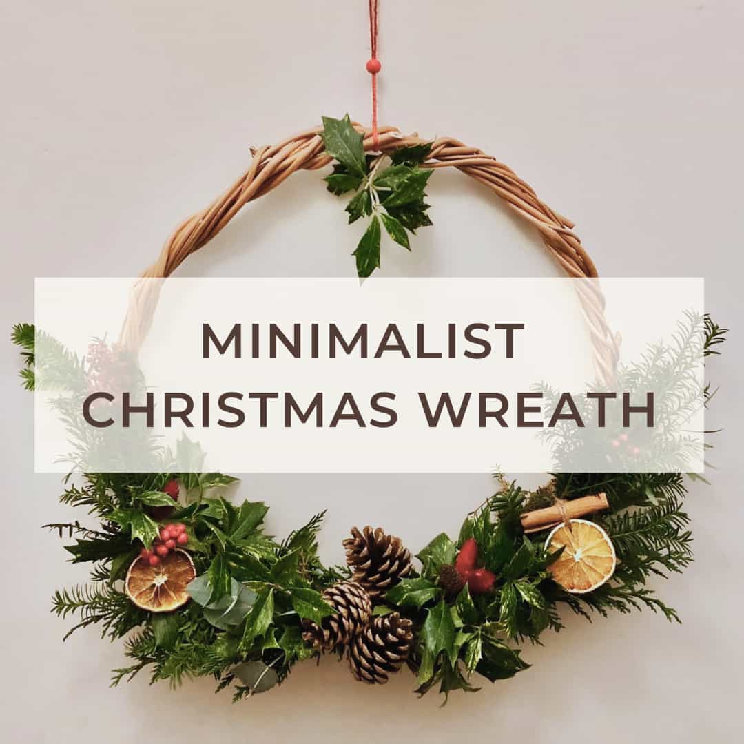 Simple DIY Minimalist Christmas Wreath To Make 