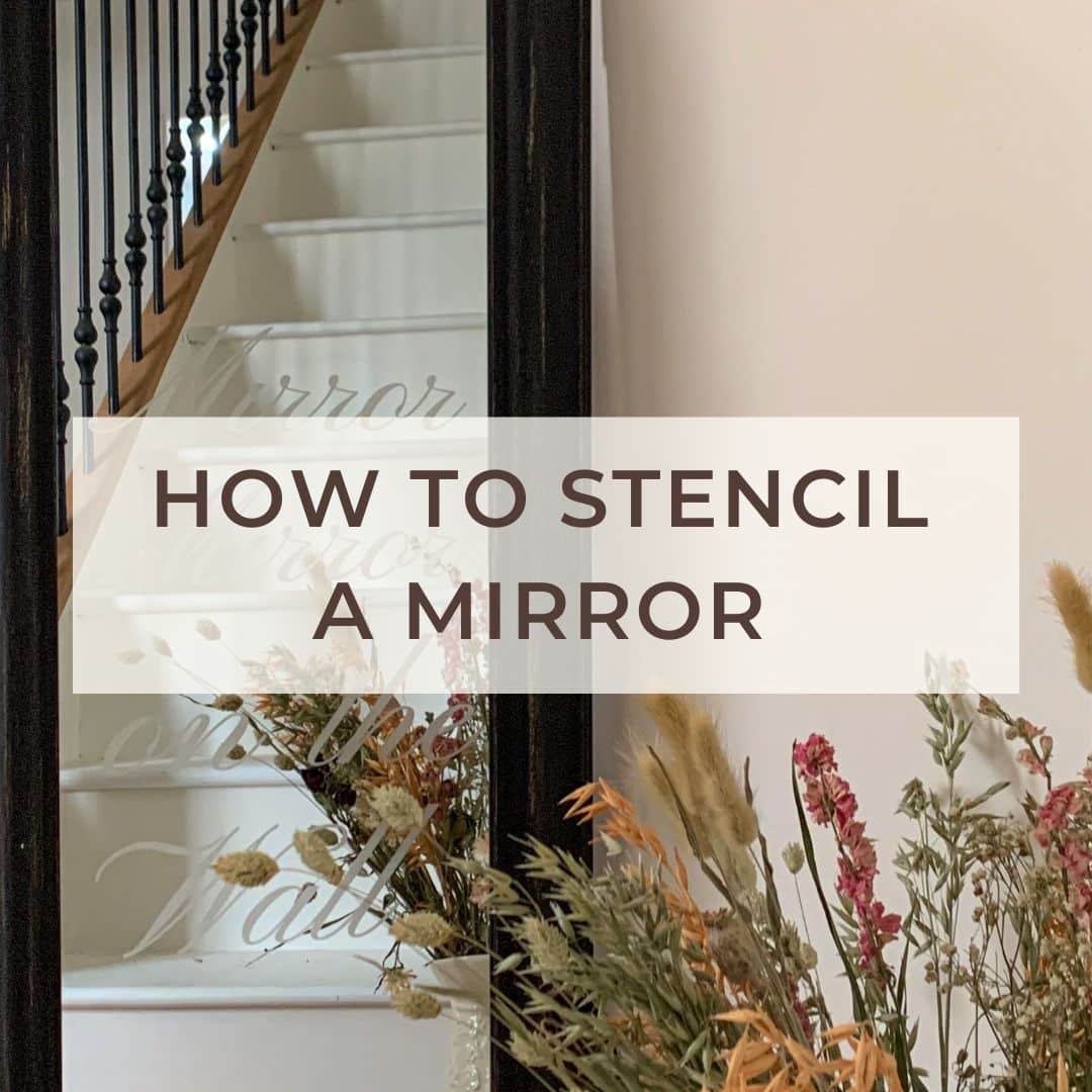 how to stencil a mirror