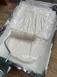 Photo of cling film in a roller tray