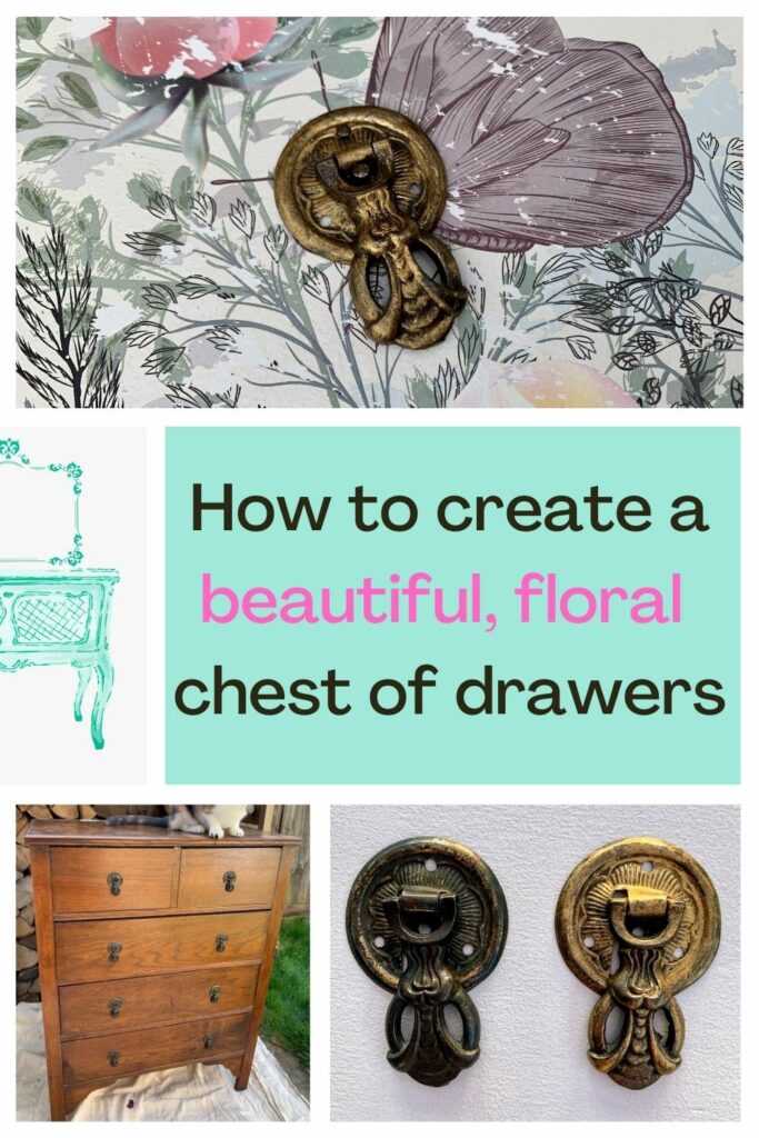 Pinterest floral chest of drawers pin
