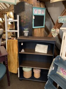 Moved in to Homemade at the Barn free bookshelf makeover