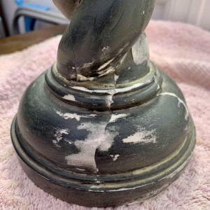 The cracks filled with polyfilla - make money upcycling decor